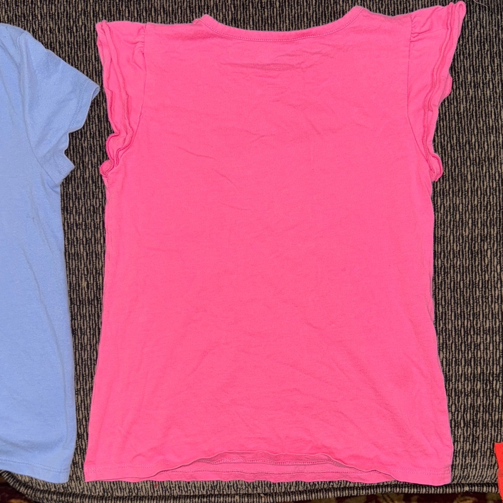 2 Shirts! Cat & Jack Blue shirt 6x size and Sonoma Pink Graphic Tee 7. - Picture 10 of 11